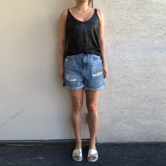 Zara Top With A Bow - Silver - Size XS - Picture 3 of 9